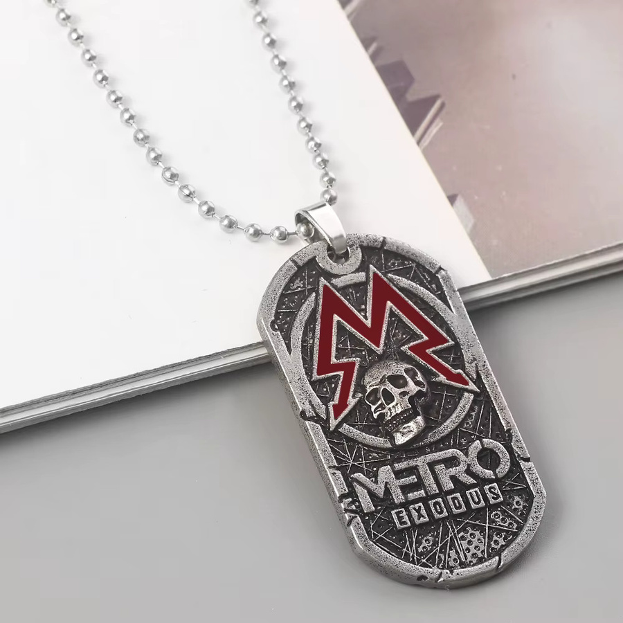 TAKARA TOMY Halskette Metro Exodus Spartan Rangers Dog Tag, Metall, Silber, Herren - Bild 2