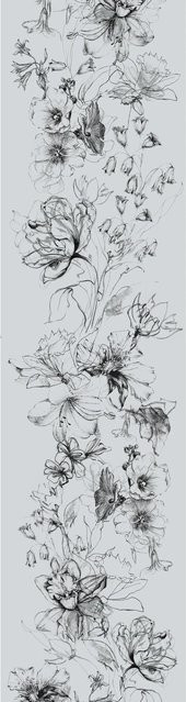 Marburg Vliestapete Blumen Crushed-Optik Modern Grau B: 70 cm x H: 270 cm - Bild 1