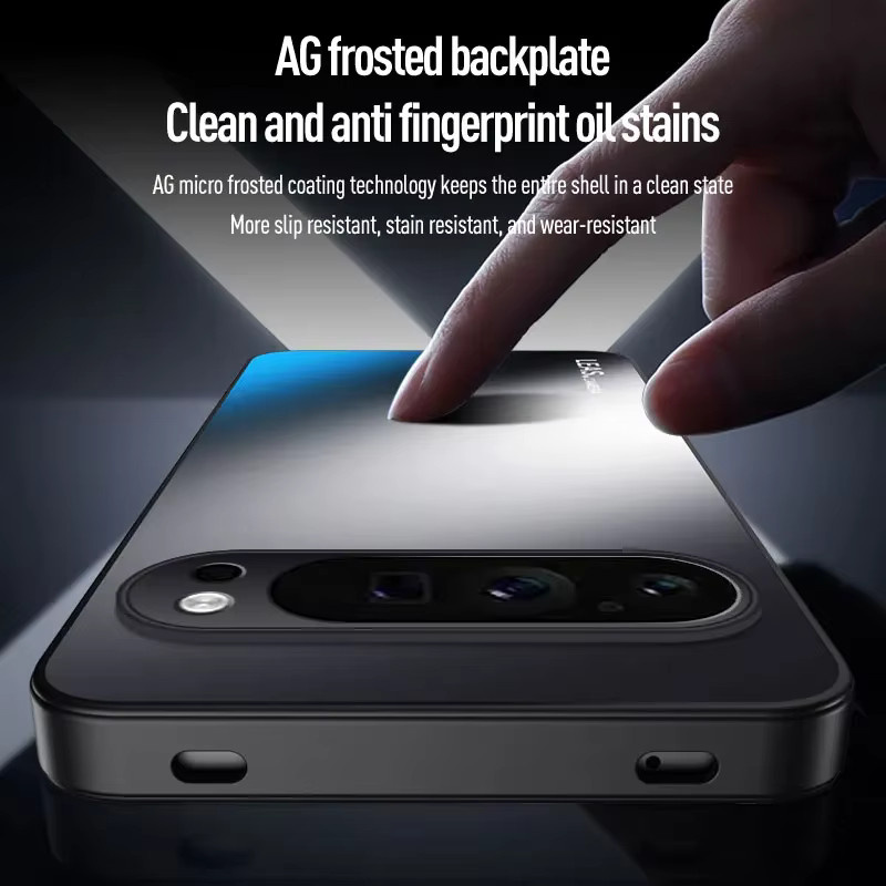 AG Mattierte Anti-Fingerabdruck-Rückplatte Schutzhülle für Google Pixel 11 Pro XL 10A 9A 8 7 6 A/Pro in Schwarz - Bild 3