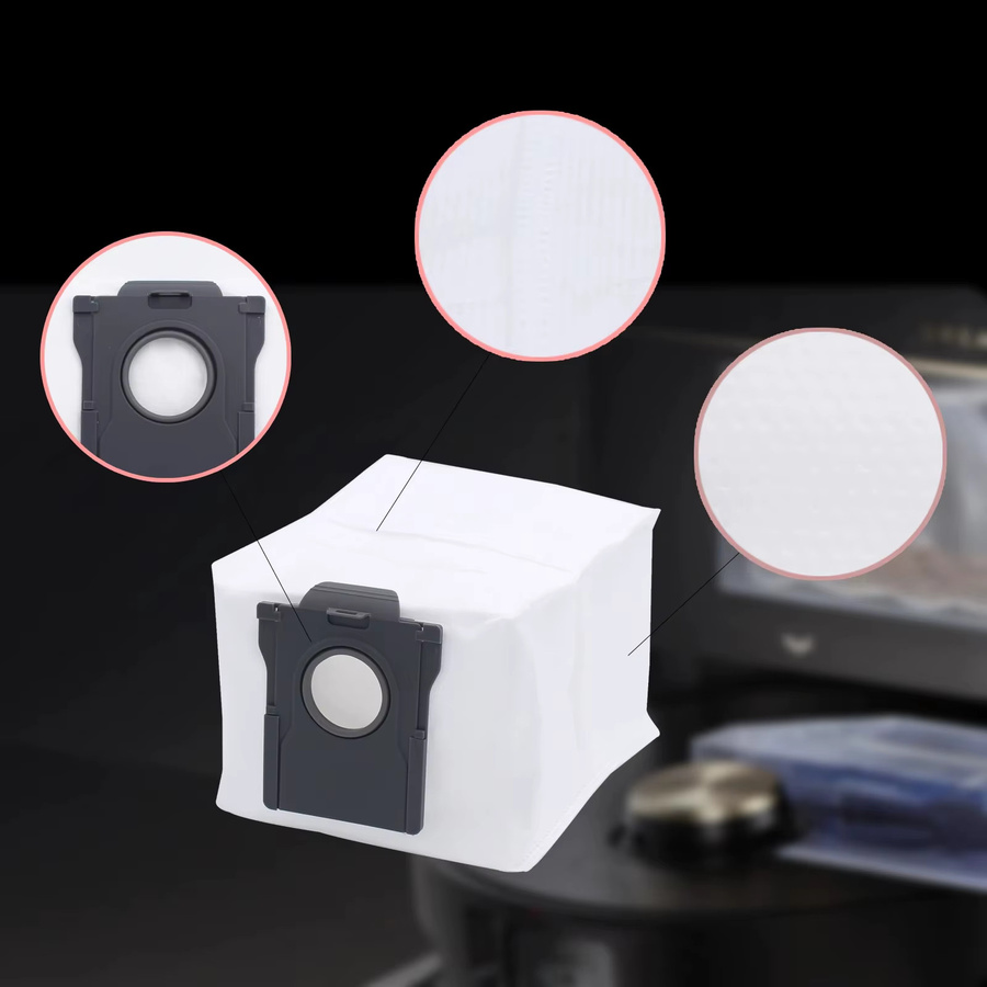 Dreame Ersatzbeutel für Roboterstaubsauger X40 Ultra, L40 Ultra, X50 Ultra und L10s Pro Ultra Heat, Farbe: Weiß - Bild 2