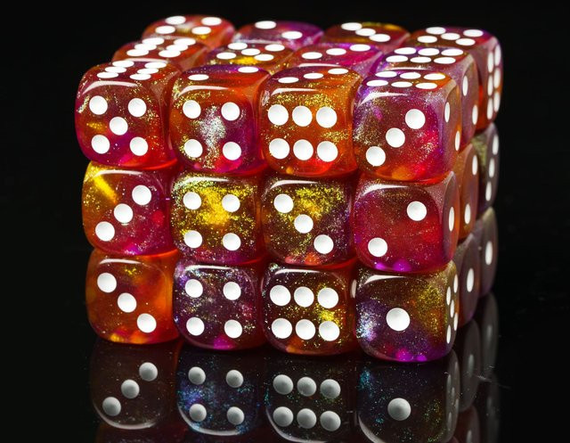 Poludie D6 Sechsseitige Würfel 10-teiliges Set Acryl Multicolor - Bild 1
