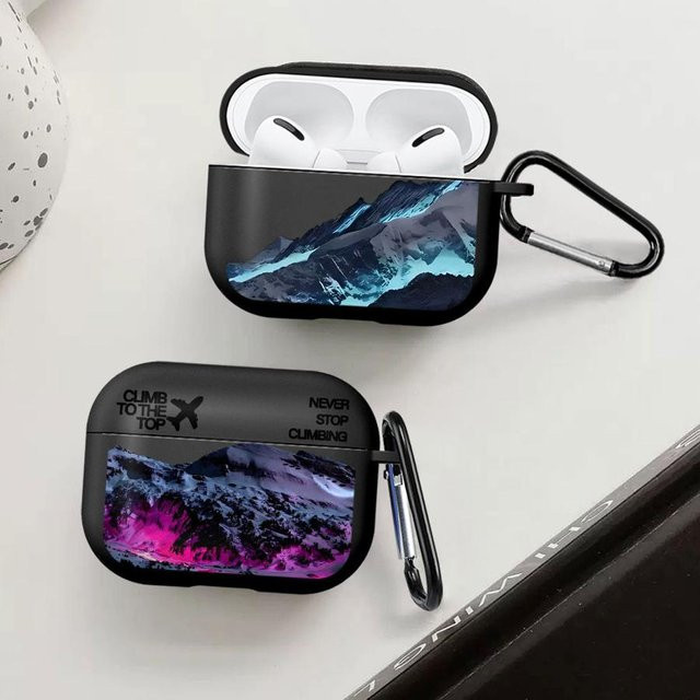 Snow Mountain Airplane Case Schutzhülle für Apple AirPods Pro, Pro 2, Pro 3, AirPods 3, 2 und 4 - Bild 1