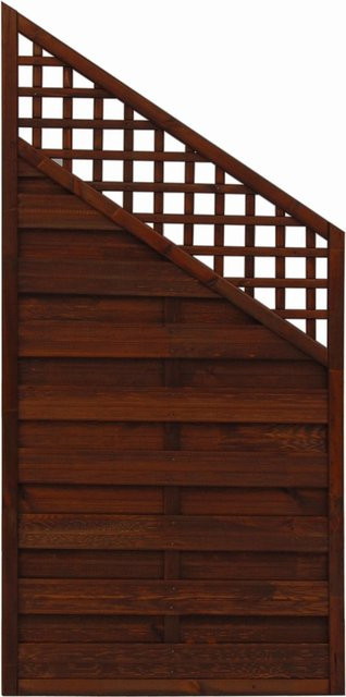 Sichtschutzzaun Element Andrewex aus Kiefernholz in Braun Bordeaux, B/H: 120 x 90 cm - Bild 1