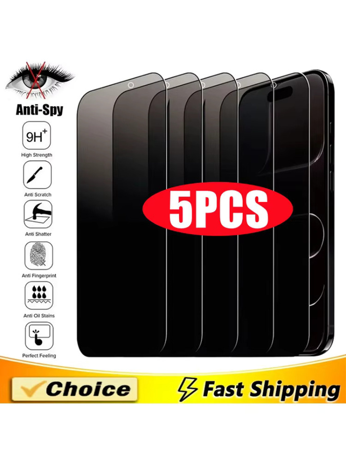 5er Pack AEAJ Anti-Spion Displayschutzfolie für iPhone 11 bis iPhone 17 Pro Max mit Privatsphäre-Schutz und voller Abdeckung - Bild 3