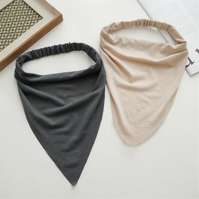Haartuch Baumwolle, Dreieckige Bandana, gray, Damen - Bild 1