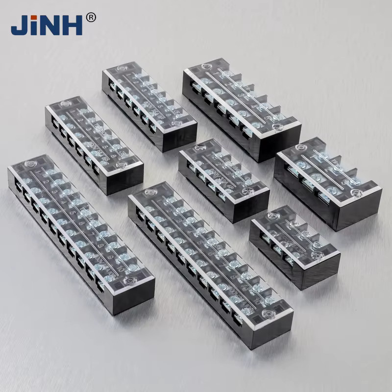 JINH Zweireihiger Barriere-Schraubklemmenblock Streifen Drahtverbinder 600 V 15 A mit 5 Positionen - Bild 5