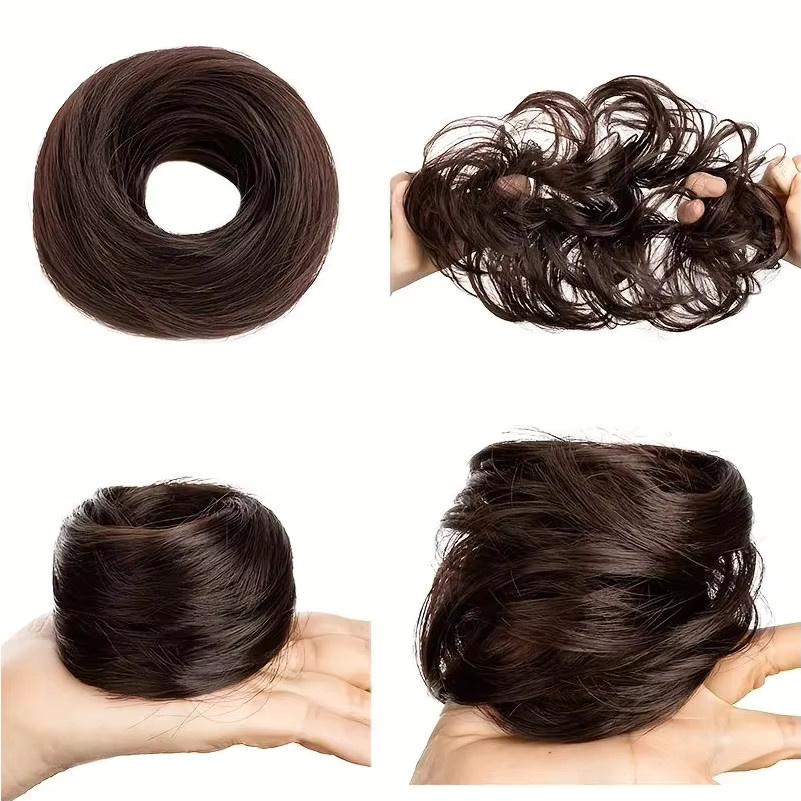 DinDong Synthetische Messy-Haarknoten-Extensions, Damen - Bild 3