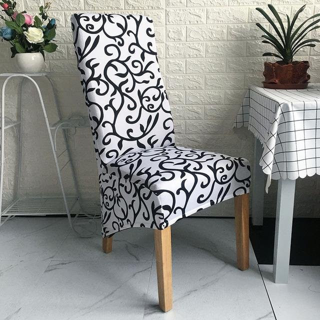 Yiran Furniture Elastischer King-Back-Stuhlbezug in XL-Größe, Stretch-Stuhlhussen mit hoher Rückenlehne für Esszimmer und Bankette, Mehrfarbig - Bild 1