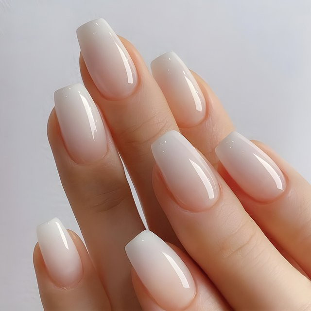 LEKGAVD Faux Fingernägel, Weiß, Glänzend, 24 Stück - Bild 1