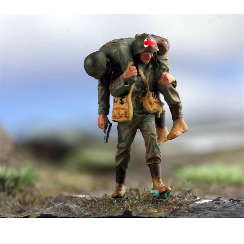ART CROWN MODEL US-Geflickte-Soldaten-Actionfigur, 2-teiliges Set, 1:72, Bunt / Mehrfarbig - Bild 3