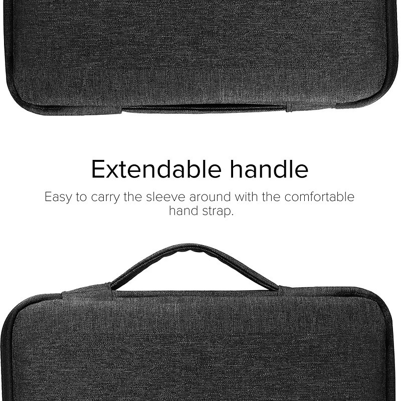 Stoßfeste Handtaschenhülle für Samsung Galaxy Tab S9 Plus, S8 Plus, S7 Plus und S7 FE 12,4 Zoll sowie Tab S7/S8 11 Zoll in Grau - Bild 3