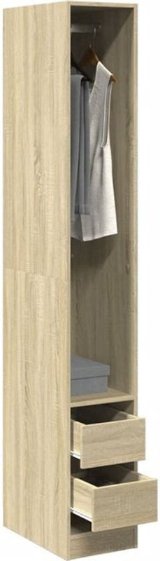 Kleiderschrank Vidaxl Sonoma-Eiche in Braun aus Holzwerkstoff, B/T/H: 30 x 50 x 200 cm - Bild 1