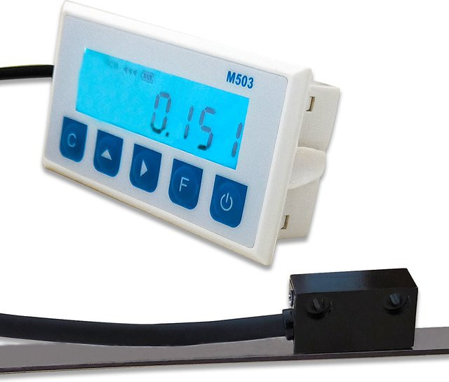 M503 Miniatur Magnetgitterwaage mit integriertem eingebettetem Messsystem und linearem Encoder sowie Digitalanzeige DRO in Weiß - Bild 1