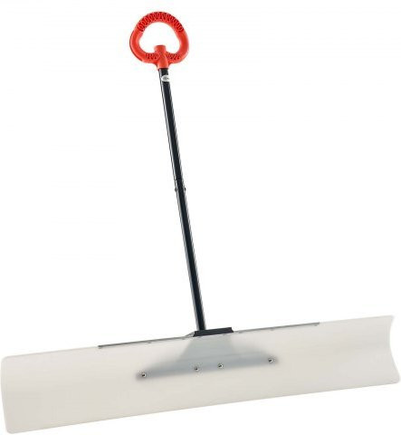 VEVOR Schneeschaufel Snow Pusher mit ergonomischem Griff und Metallkante, Breite: 122 cm, Farbe: Weiß - Bild 1