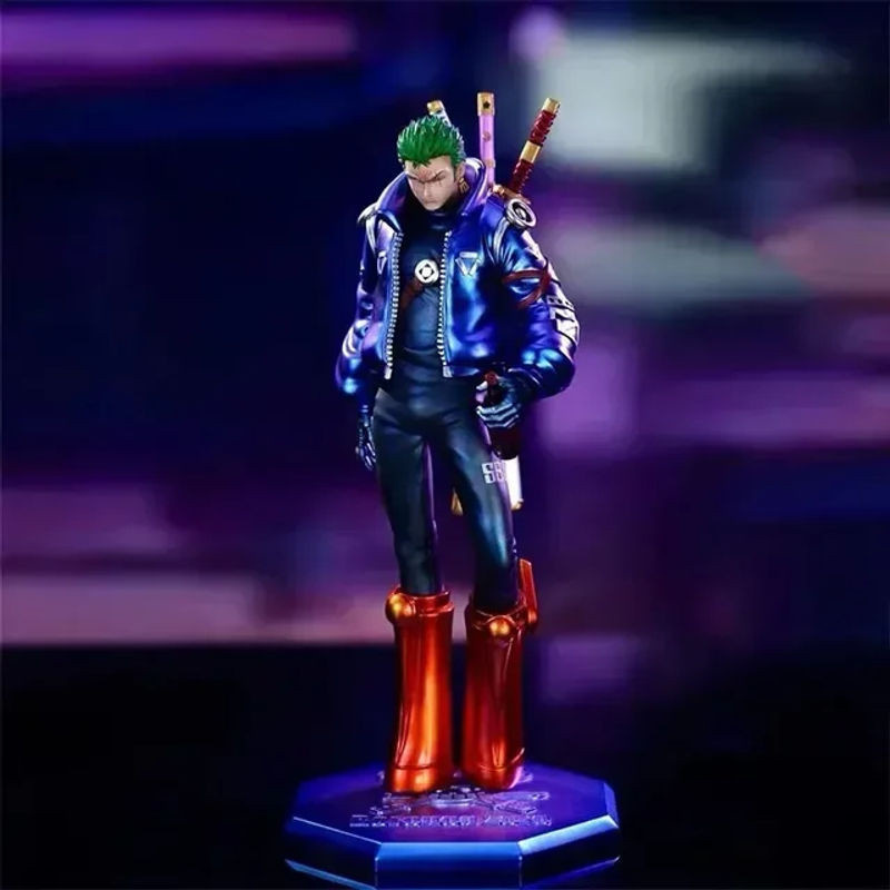 Bandai Roronoa Zoro Anime Actionfigur Cyberpunk Design aus PVC, mehrfarbig, Höhe: 26 cm - Bild 1