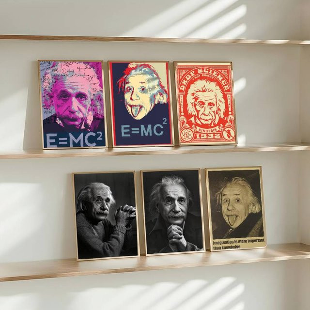 Rastar DIY Klebeposter Theoretischer Physiker Einstein Vintage Wanddeko Mehrfarbig - Bild 1