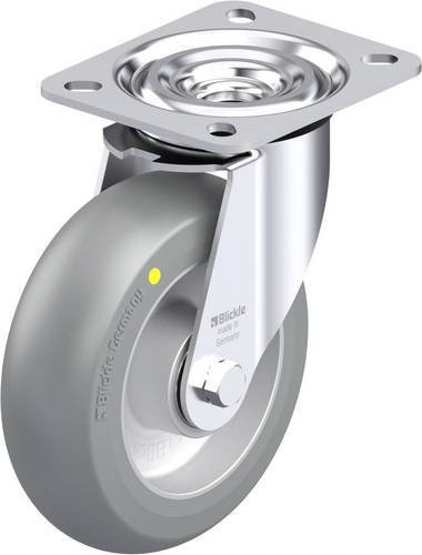 Blickle L-ALTH 125K-AS-CO Stahlblech-Lenkrolle in Silber, Rad-Durchmesser: 125 mm, Tragfähigkeit: 250 kg - Bild 1