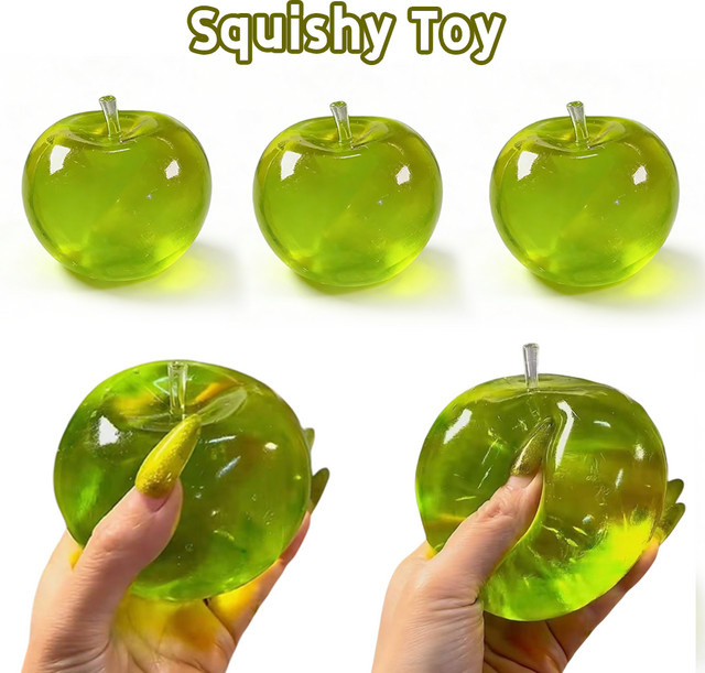 Bandai Apfel-Quetschspielzeug, grün, Kunststoff - Bild 1