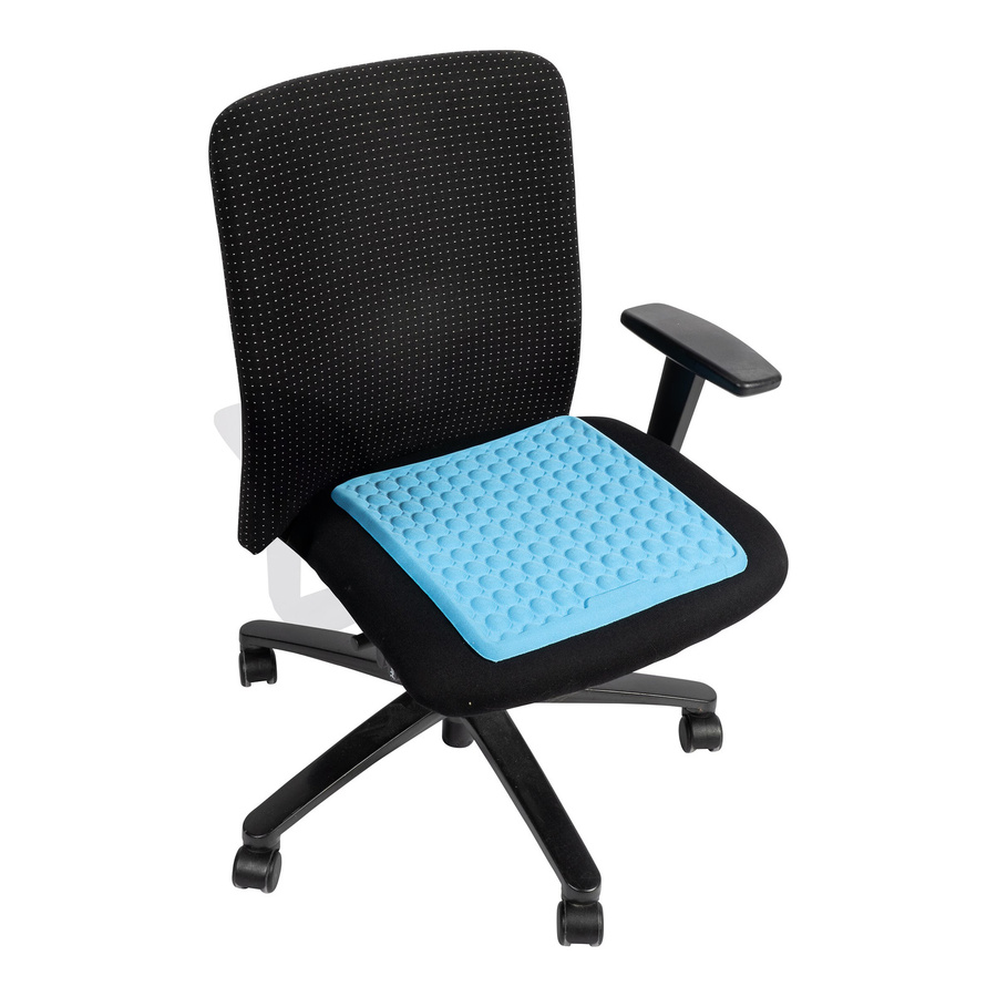 Ergonomisches Waben-Sitzkissen in Blau-Weiß für Erwachsene, quadratisch und modern - Bild 2