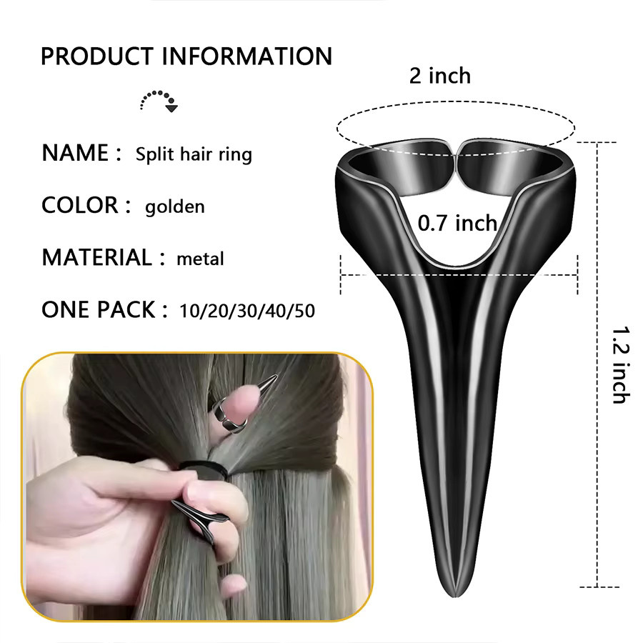 Retro Gothic Haar Scheitel Werkzeug, 10 Stück, Unisex - Bild 2