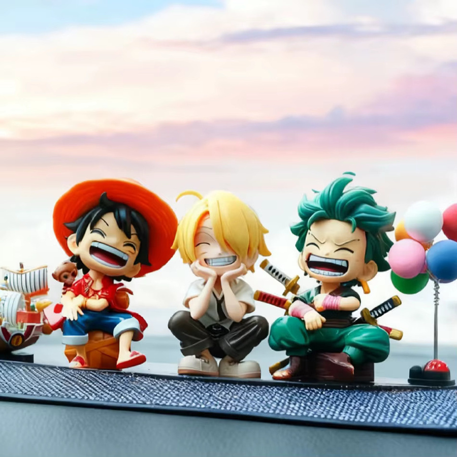 Bandai One Piece Monkey D Luffy Q-Version PVC-Modell, 6-teiliges Set - Bild 3