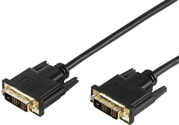 Vivanco DVI-D Single Link Anschlusskabel in Schwarz, Länge: 1,8 m - Bild 1