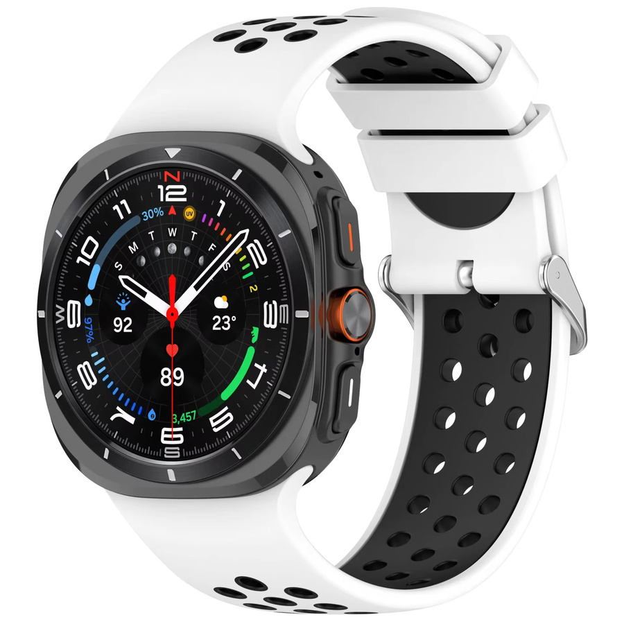 CAOWTAN Uhrenarmband Silikon, Schwarz, Samsung Galaxy Watch Ultra 47 mm - Bild 1
