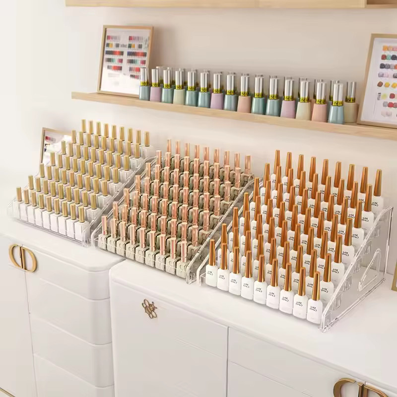 Transparentes Acryl-Parfümregal in Leiterform für Kosmetik, Lippenstifte und Lidschatten - Bild 2