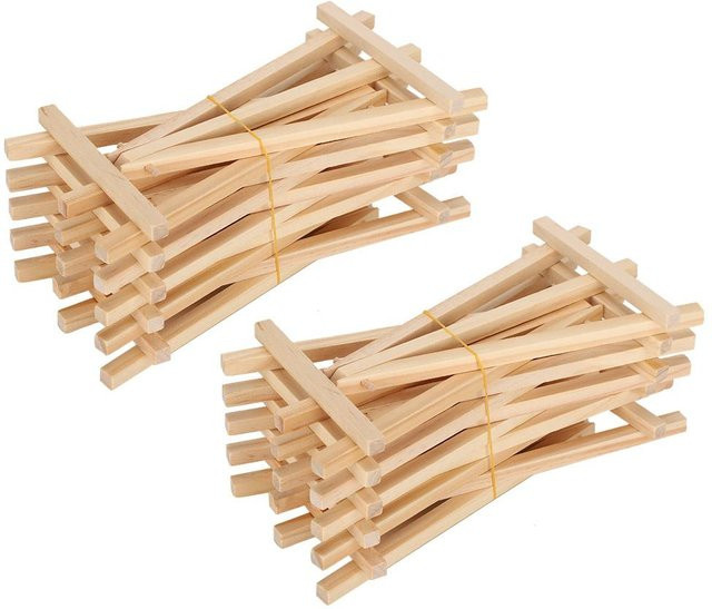 20er Set Mini Holz Staffeleien von Igeteck in Beige für Dekoration, Malerei und Fotos - Bild 1