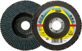 Klingspor SMT 926 Schleifmopteller für Winkelschleifer, Korn 40, gewölbt, Schwarz, Durchmesser: 180 mm, Bohrung: 22,23 mm - Bild 1