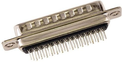 Molex D-SUB Steckverbinder 1731130080 mit 44 Lötpins in Gold und Silber - Bild 1