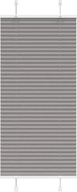 vidaXL Plissee Anthrazit semi-transparent aus Polyester, Breite: 55 cm, Höhe: 100 cm - Bild 1