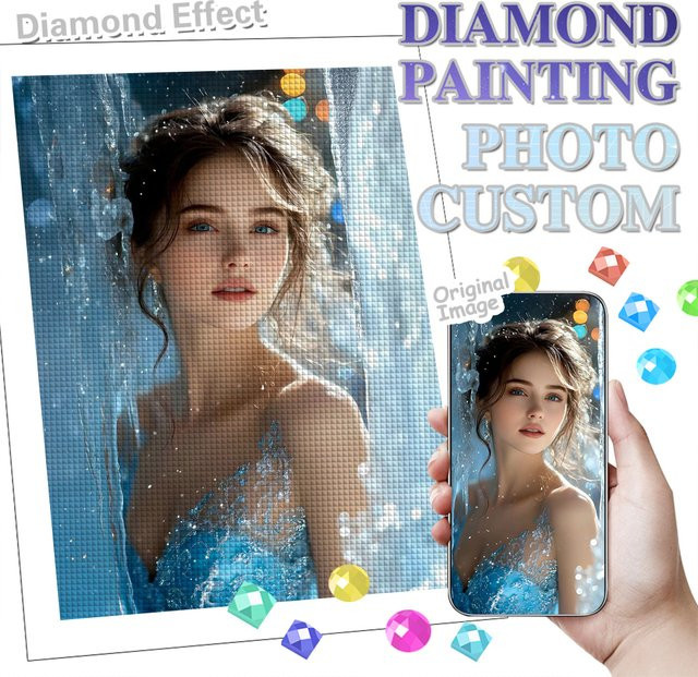EverShine DIY 5D Diamantmalerei Set mit floralem Motiv, personalisiertes Mosaik-Stickerei-Kit mit runden Steinen in Multicolour, Breite: 20 cm, Höhe: 20 cm - Bild 1