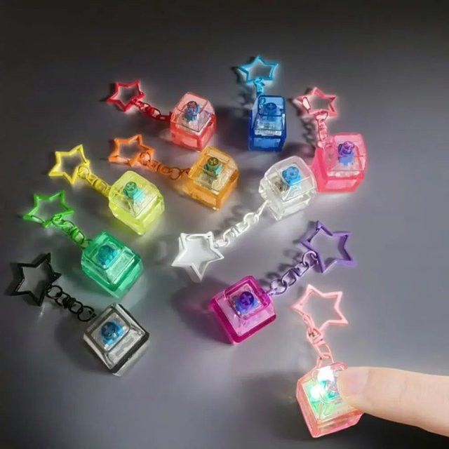 soulbao Pentagramm-Anhänger, mechanischer Tastaturschalter, Schlüsselanhänger, Fingerspielzeug - Bild 1