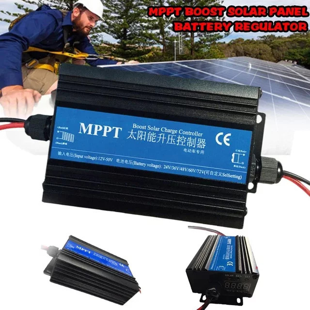 luxuglow MPPT 300W Solar-Boost-Laderegler für Elektrofahrzeuge in Schwarz - Bild 1
