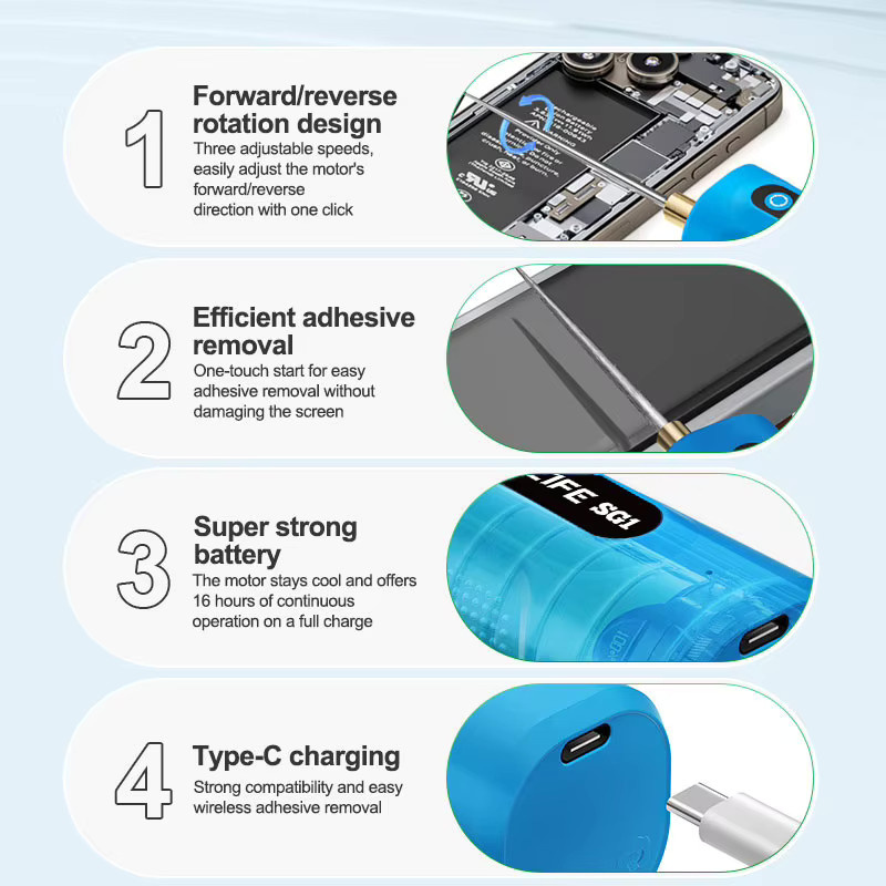 RELIFE SG1 Smart Glue Remover Bildschirmreparatur zur effizienten Klebstoffentfernung in Blau - Bild 2