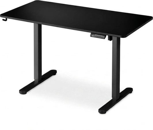 Relaxdays Elektrischer Schreibtisch Höhenverstellbar in Schwarz mit LED Display und Kabeldurchlass, B/T: 120 x 60 cm