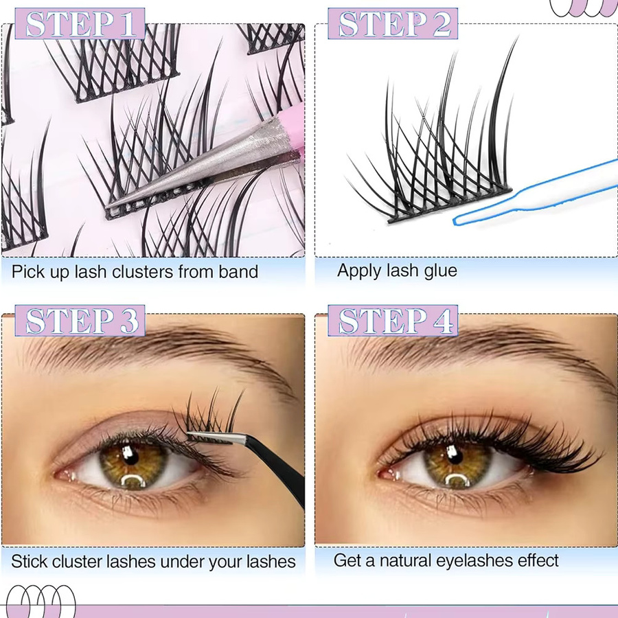 Su Daji Künstliche Wimpern, Segmentierte Nerzwimpern, Unisex - Bild 4