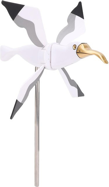 Wetterfestes Windspiel Möwe von mfySpace in Weiß aus Kunststoff für den Garten - Bild 1