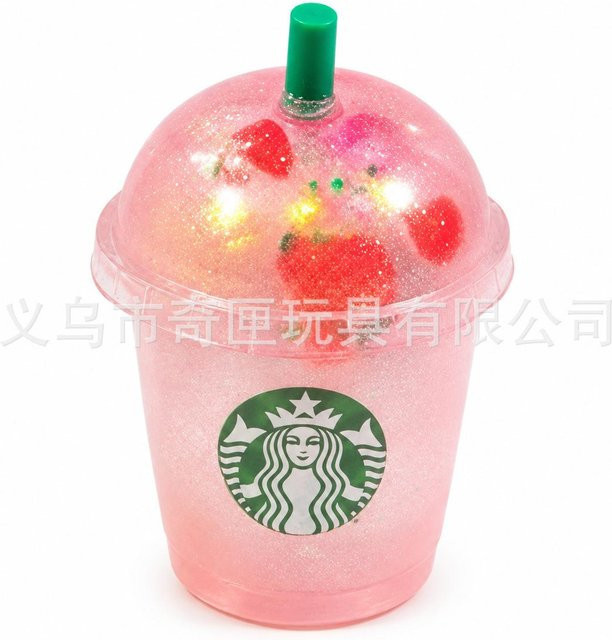 KINWAY HORE Starbucks Milchtee Tasse Stressball, Squishy Spielzeug, rosa, 1-teiliges Set - Bild 1