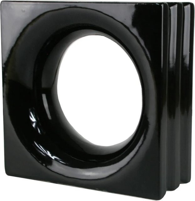 Fuchs Design Keramikstein Style n Art Deko Loop in Schwarz, B/T/H: 19 x 19 x 8 cm - Bild 1