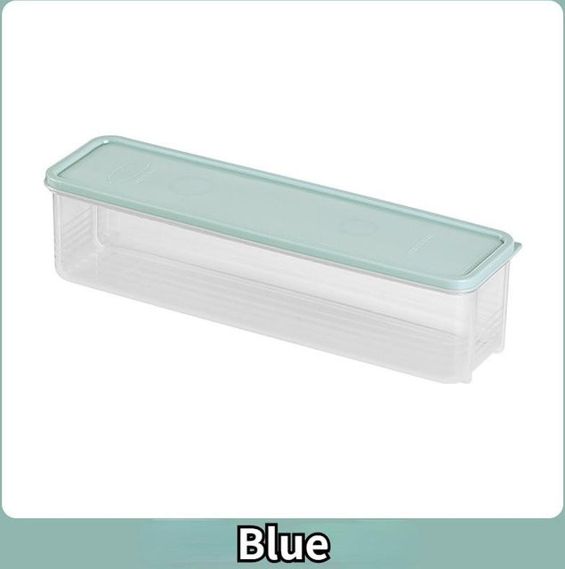 NATAWA Spaghetti-Aufbewahrungsbox mit Deckel, Lebensmittelbehälter für Nudeln und Getreide, Blau - Bild 1