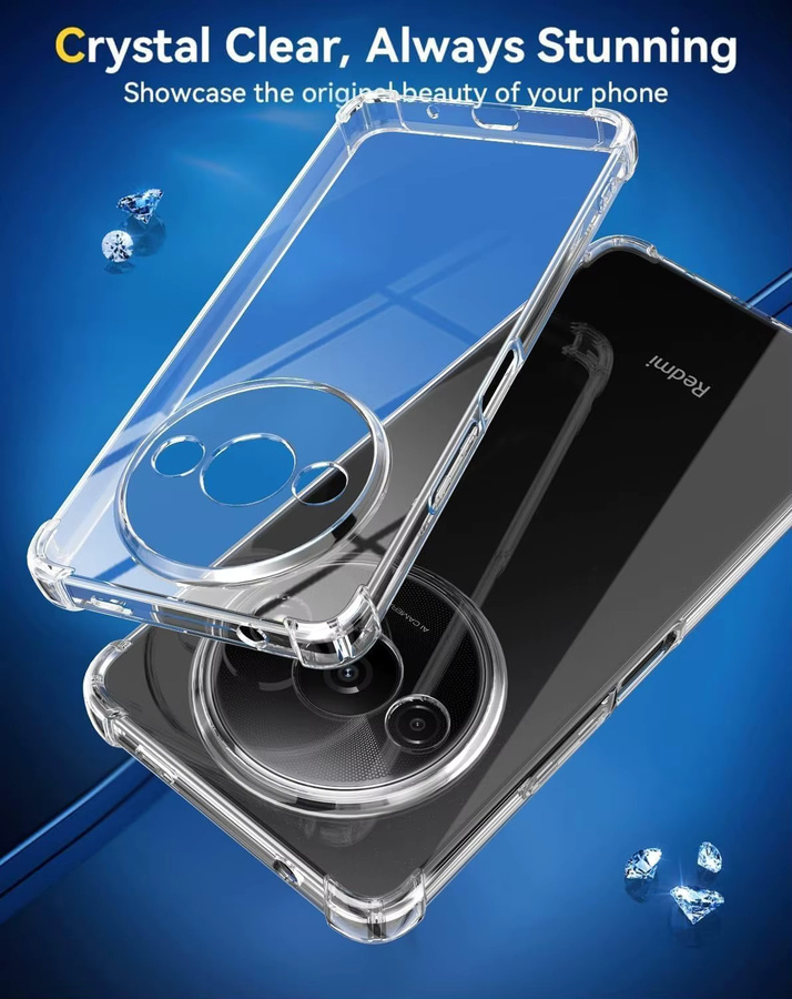 Transparente und stoßfeste TPU-Handyhülle für dein Redmi A3 - Bild 1