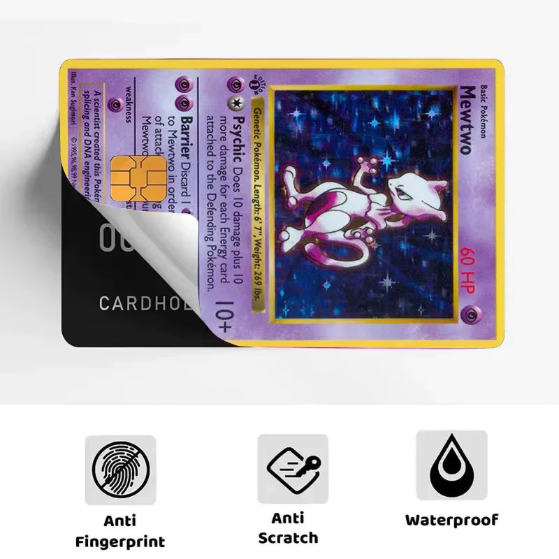Keeppley Mewtwo PTCG-Serie Kreditkarten-Aufkleber, Taschenmonster-Aufkleber - Bild 3