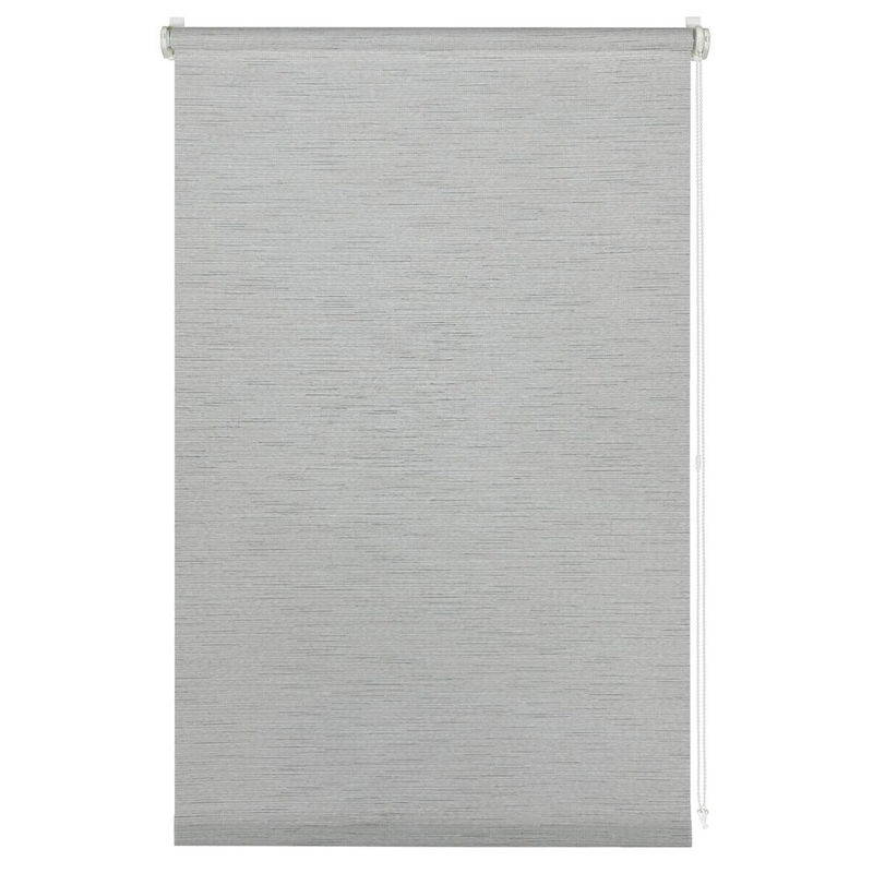 Boviva Klebe- und Klemmrollo Lino in Silbergrau, halbtransparent aus Polyester, Breite: 75 cm, Höhe: 150 cm - Bild 2