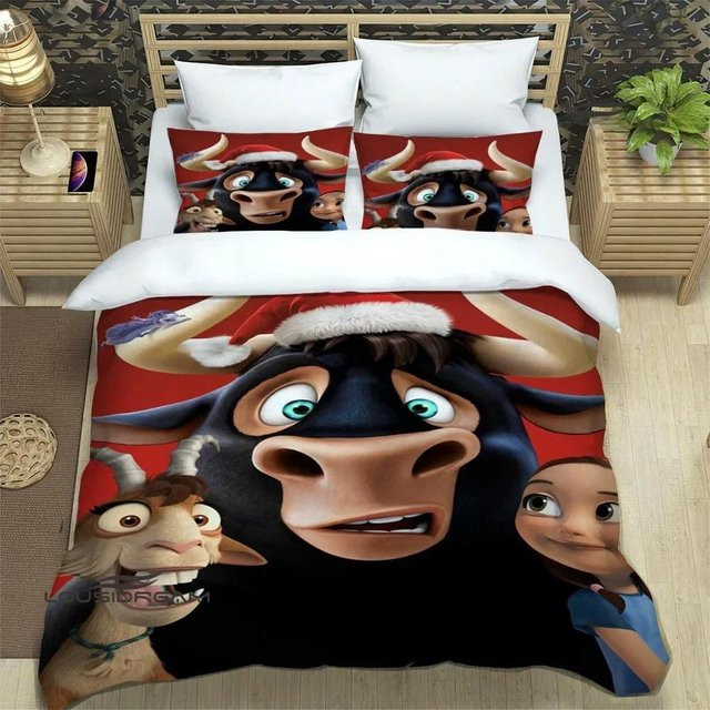 Bettwäscheset Ferdinand Cartoon mit 3D-Druck aus Mikrofaser, Mehrfarbig, B/H: 140 x 210 cm - Bild 1