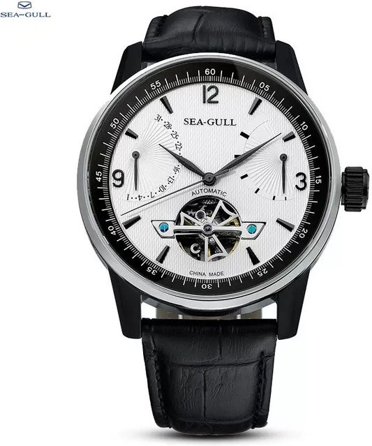 Seagull Armbanduhr, Automatik, Edelstahl, Leder, Herren - Bild 1
