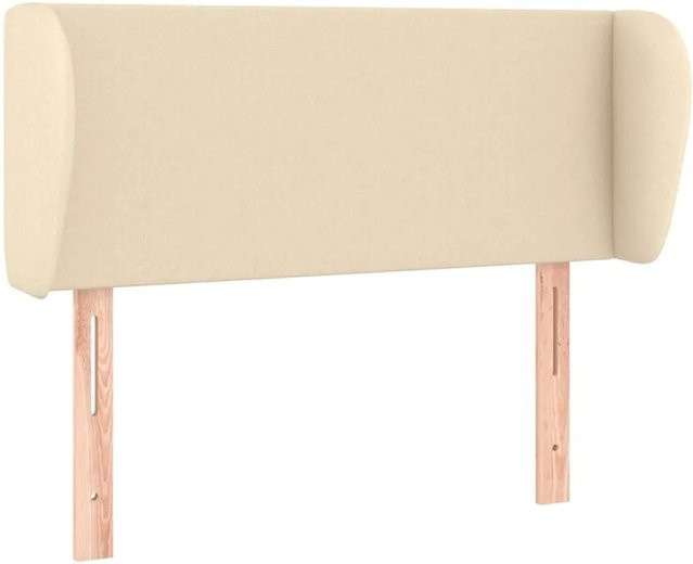 vidaXL Kopfteil mit Ohren in Creme Beige aus Stoff B: 83 cm, T: 23 cm, H: 78-88 cm - Bild 1