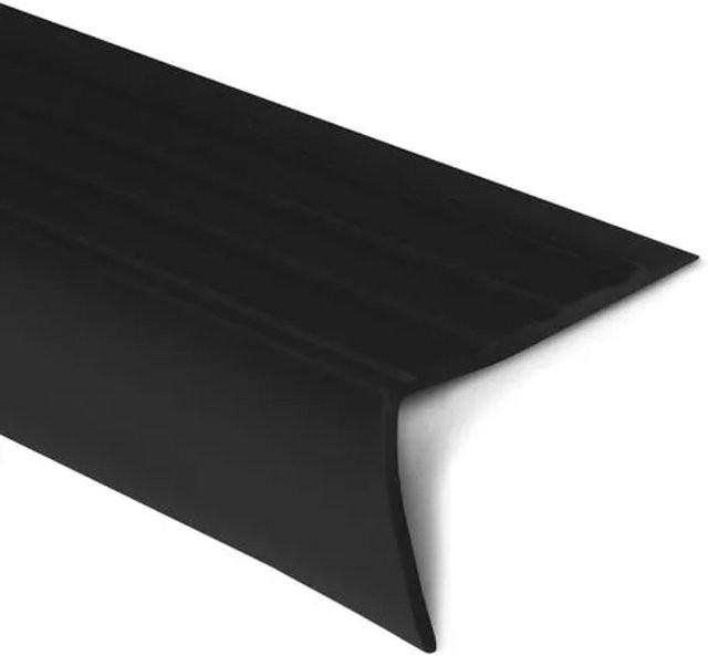 KARAT Stufenkantenprofil Toronto Treppenkantenprofil Schwarz aus PVC, B/H/L: 40 x 25 x 1200 mm - Bild 1