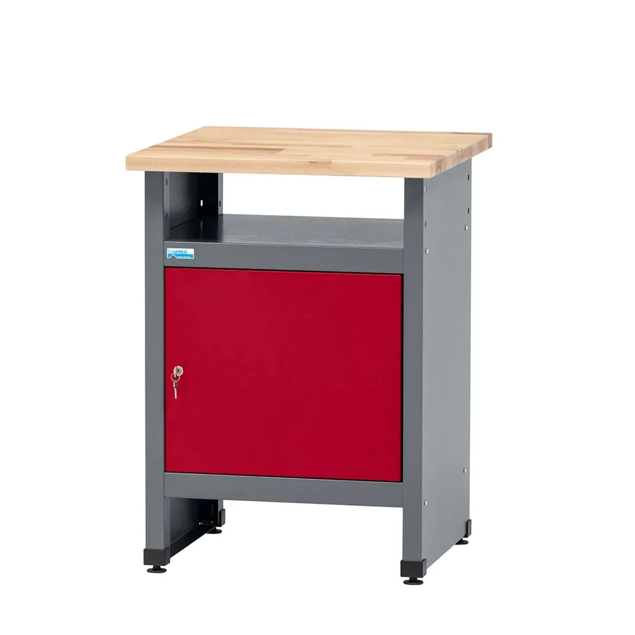 Küpper Werkbank mit einem Fach in Rot und Grau B/T/H: 60 x 60 x 84 cm - Bild 2